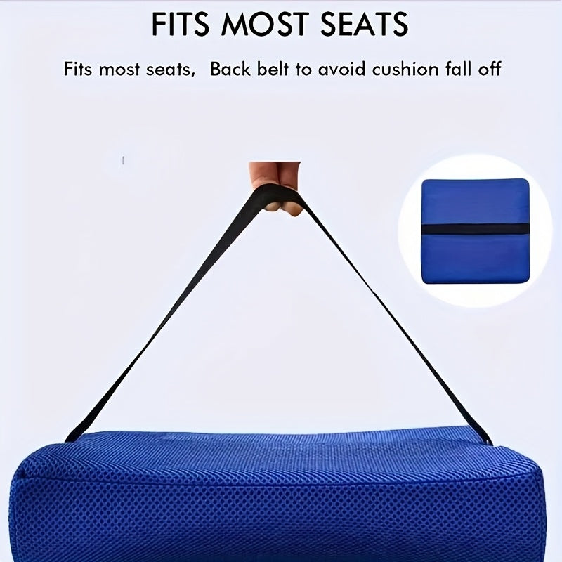 1pc Vintage Anime-Inspired Lumbar Pillow - Blue Geometric Pattern, Breathable Mesh Fabric, Zipper Closure for Easy Cleaning, Ideal for Office Chairs & Car Seats, Adult Use Only, All-Season Comfort, Office Comfort Accessory | Anime Theme Pillow | Zippered