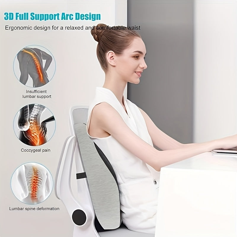 Ergonomic Back And Buttocks Cushion, Suitable for Office Chairs, Car Seats, Wheelchairs, Desks, And Gaming.