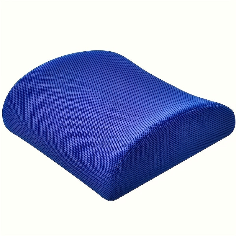 1pc Vintage Anime-Inspired Lumbar Pillow - Blue Geometric Pattern, Breathable Mesh Fabric, Zipper Closure for Easy Cleaning, Ideal for Office Chairs & Car Seats, Adult Use Only, All-Season Comfort, Office Comfort Accessory | Anime Theme Pillow | Zippered